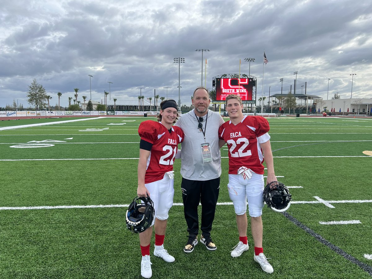 Congrats to <a href="/Brayden474206/">Brayden Sullivan</a> &amp; <a href="/Chase_Jarrett16/">Chase Jarrett</a> for contributing to the South team’s victory in the <a href="/FACACoach/">FACA</a> All Star Football Classic!