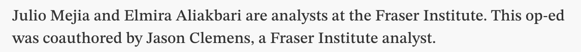 Yes, #cdnpoli, please read this article by those totally objective and not at all ideological folks at [checks notes] the Fraser Institute.