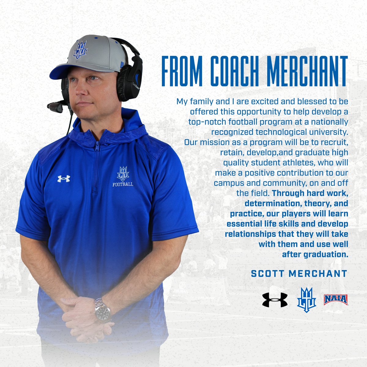 Please join us in welcoming Scott Merchant as the new LTU Football Head Coach #WeAreLTU
