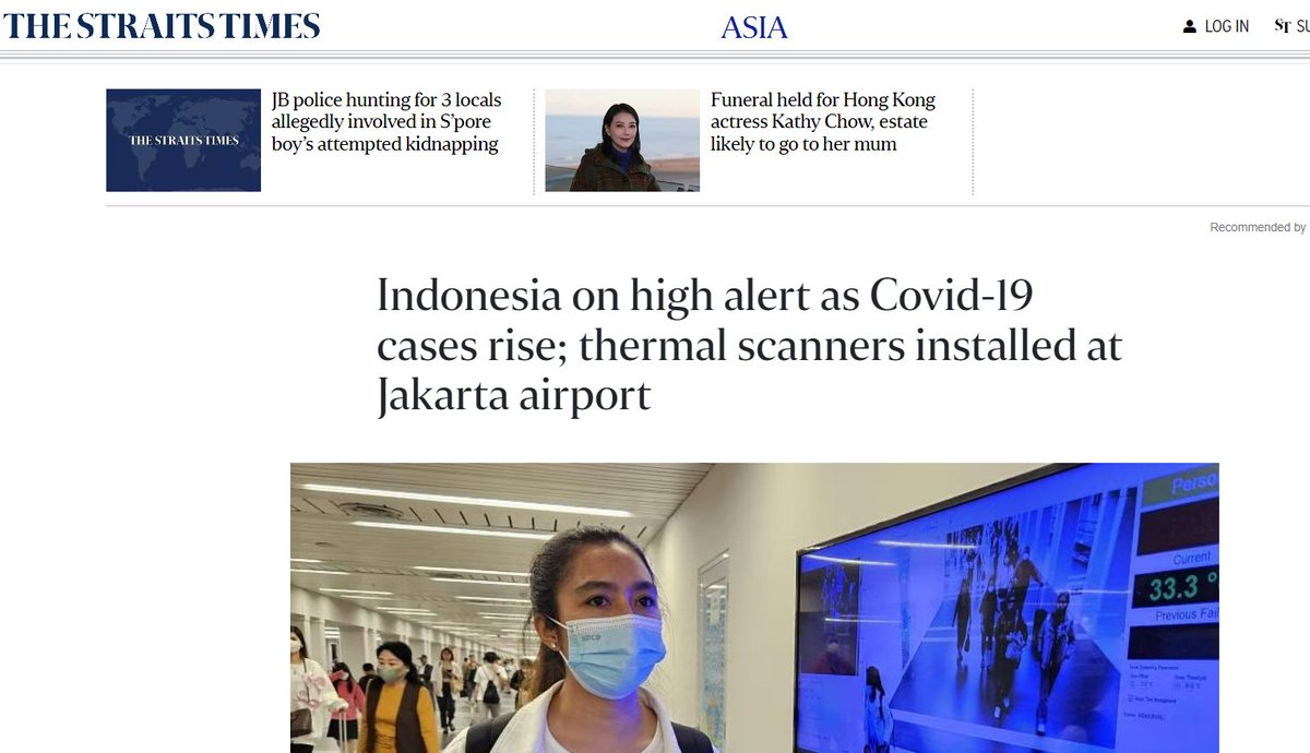 INDONESIA-COVID HIGH ALERT: just a few hours by plane away from the Chinese epicentre of the horrific surge country  has reinstalled thermal imaging cameras at the capital city's airport in Jakarta amid the crushing surge of the 'more severe' JN1 Covid outbreak