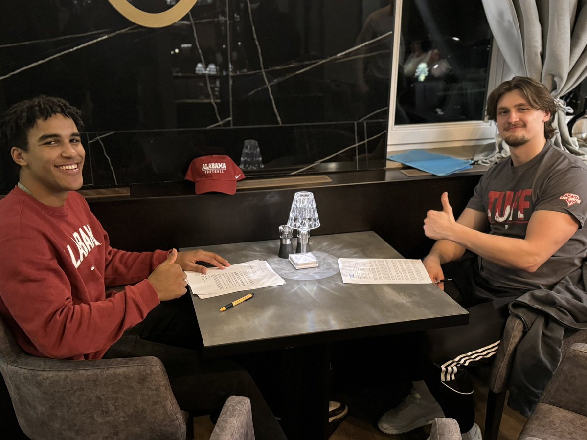 JoshAlaeze's tweet image. Congrats to both @Okoronkw1Justin & @DanielEvert81 on Signing their NLI to @AlabamaFB & @Temple_FB . The World is yours fellas, never stop being top tier Role models to the next generation to follow 💙‼️
@RamsAcademy
@PPIRecruits
@BCollierPPI