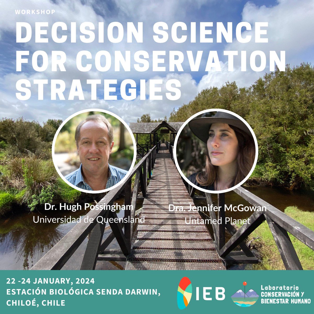 🌿🔬 Dive into the world of #Conservationscience with our course led by Dr. Hugh Possingham &amp; Dr. Jennifer McGowan! Gain advanced strategies for conservation decision-making. Ideal for scientists, conservationists &amp; professionals in the field

Sign up here forms.gle/tDVCLzutJSLCKP…