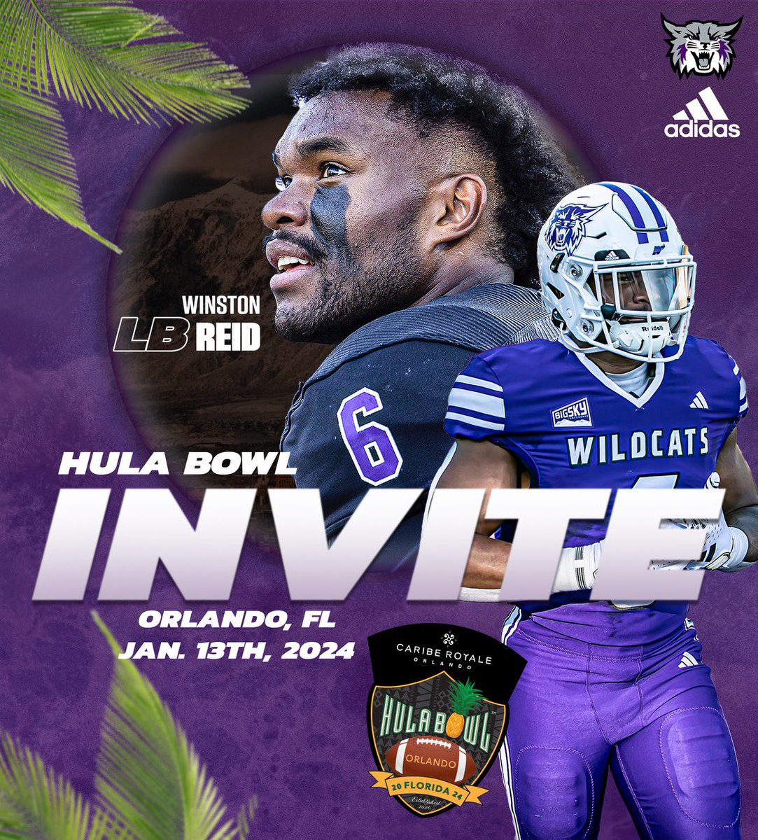 A Big opportunity for a Big Time Player! @winstonreid43 is heading to the @Hula_Bowl! #WeAreWeber