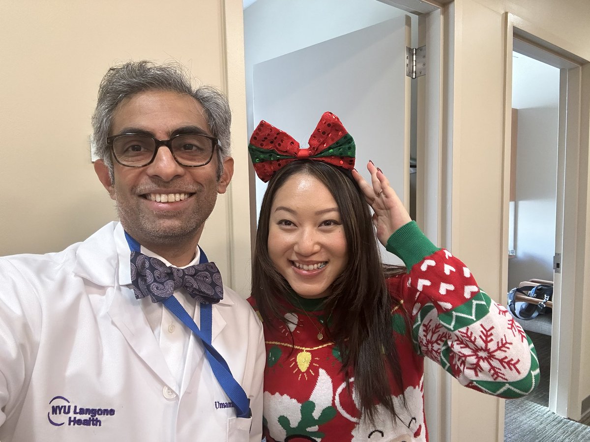 Our staff @Perlmutter_CC decided we had to have matching bowties! No ugly sweater for me in clinic though! @nyugrossman @EntNyu