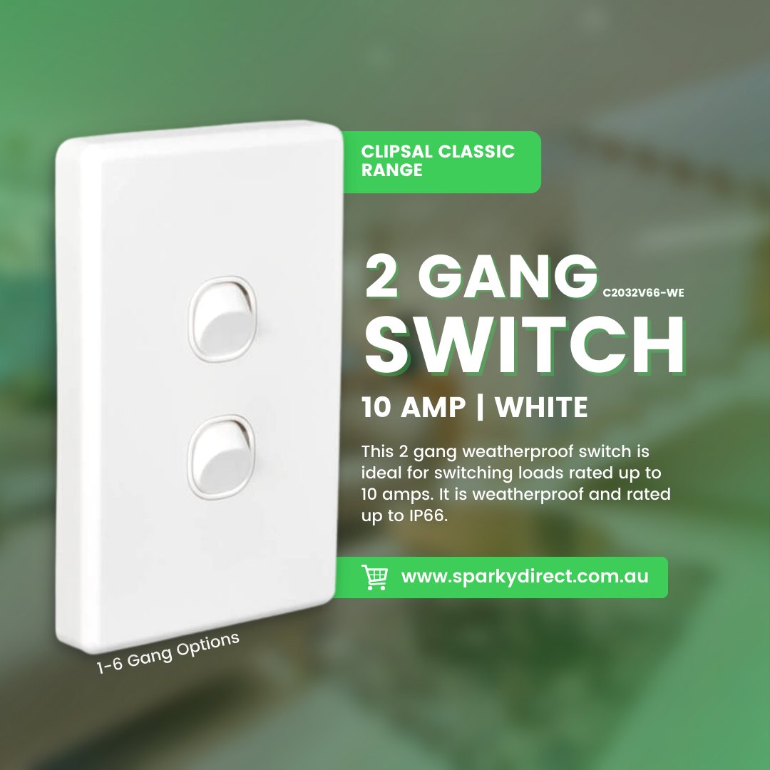 Sparkydirect's tweet image. Explore our extensive selection of Clipsal switches at Sparky Direct. Available in 1 to 6 gang. Check it out here 👉🏻 sparkydirect.com.au/electrical/swi… 
.
.
.
#Sparky #SparkyDirect #Electrical #Lighting #Renovation #Reno #Build #Wholesale #Lights #Light #Decor #Decoration #Interior #Clipsal