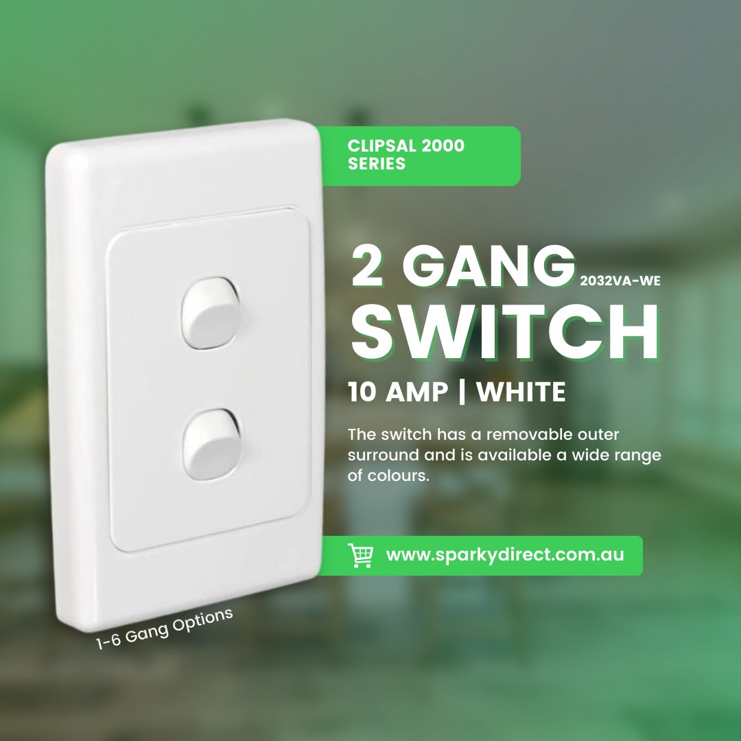 Sparkydirect's tweet image. Explore our extensive selection of Clipsal switches at Sparky Direct. Available in 1 to 6 gang. Check it out here 👉🏻 sparkydirect.com.au/electrical/swi… 
.
.
.
#Sparky #SparkyDirect #Electrical #Lighting #Renovation #Reno #Build #Wholesale #Lights #Light #Decor #Decoration #Interior #Clipsal
