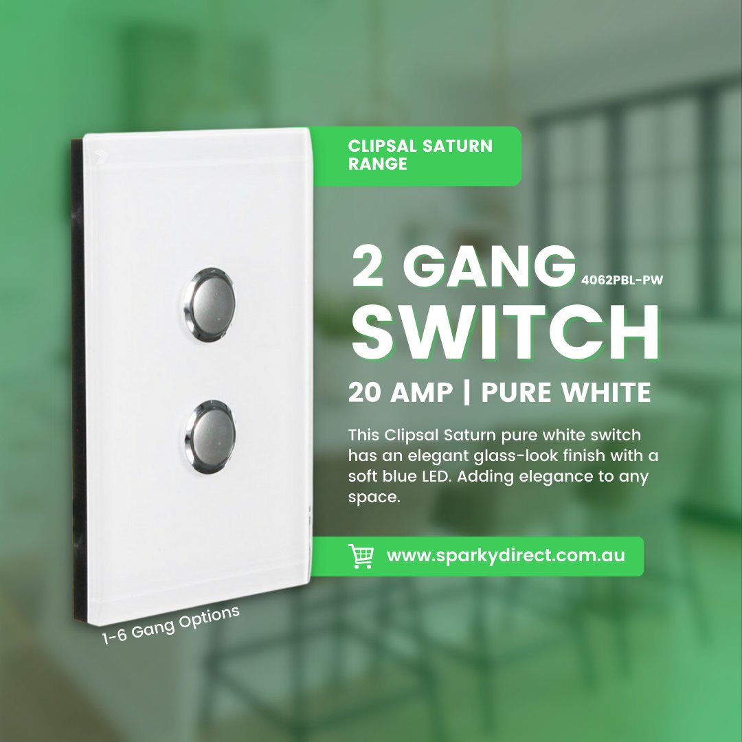 Sparkydirect's tweet image. Explore our extensive selection of Clipsal switches at Sparky Direct. Available in 1 to 6 gang. Check it out here 👉🏻 sparkydirect.com.au/electrical/swi… 
.
.
.
#Sparky #SparkyDirect #Electrical #Lighting #Renovation #Reno #Build #Wholesale #Lights #Light #Decor #Decoration #Interior #Clipsal