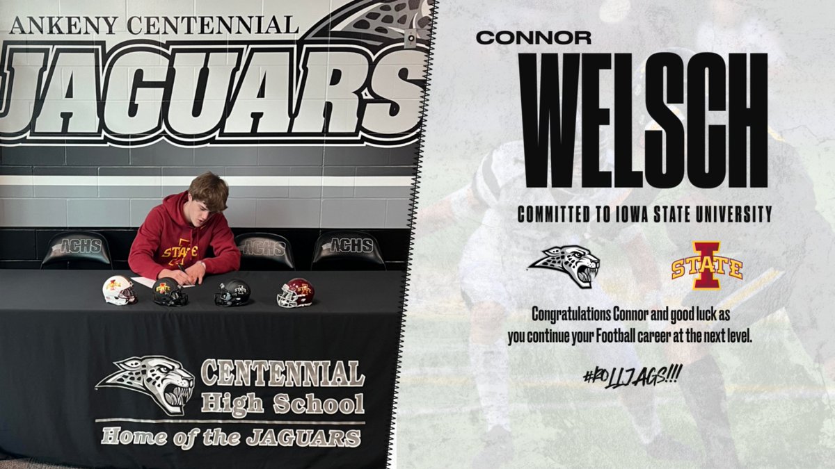 Congratulations to @WelschConnor of @achs_jaguar for signing with @CycloneFB