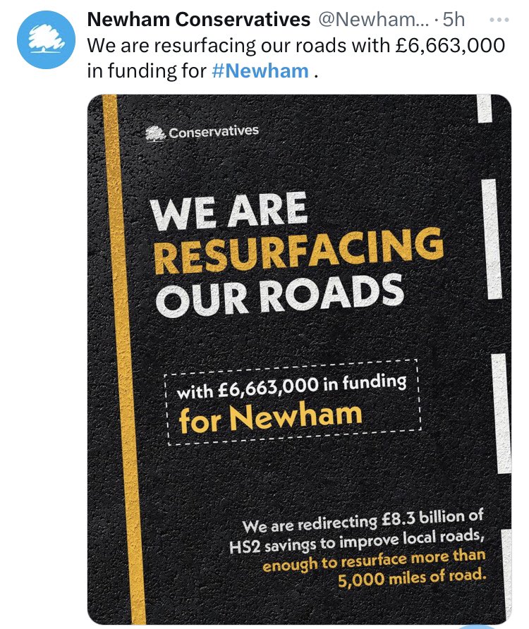 The Tory’s are claiming that Newham will receive £6,663,000 from central government.

Between the Blue Tory’s in Westminister and the Red Tory’s in the Town Hall.

The residents of Newham can be sure that they will not see the effects of these much needed funds! 

#WeNeedChange