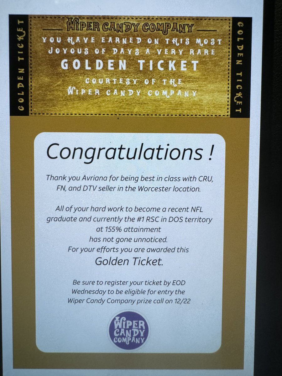 AvrianawithAT&T (@avrianawithatt) on Twitter photo thank you for nominating me for the golden ticket I look forward to continue showing great results to our territory, 🙏🏽 <a href="/AngelDi_NE/">Angel Diaz</a> <a href="/dadeosoAtt/">David Adeoso</a> <a href="/emilywiper/">Emily Wiper</a> <a href="/RiveraKelvin1/">Kelvin Rivera</a> <a href="/LillardDerick/">Derick Lillard</a> <a href="/TheRealOurNE/">#OurNE</a> thank you for nominating me for the golden ticket I look forward to continue showing great results to our territory, 🙏🏽 <a href="/AngelDi_NE/">Angel Diaz</a> <a href="/dadeosoAtt/">David Adeoso</a> <a href="/emilywiper/">Emily Wiper</a> <a href="/RiveraKelvin1/">Kelvin Rivera</a> <a href="/LillardDerick/">Derick Lillard</a> <a href="/TheRealOurNE/">#OurNE</a>