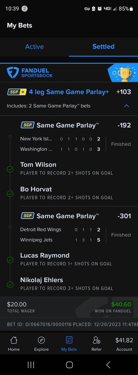 Let's gooooo!!!! Day 2 cashes!!! We gonna take it to Day 3 Ladder tomorrow!! LETS MAKE SOME MONEY!!!

#NHLPicks #MoneyMakingTips #WINNER