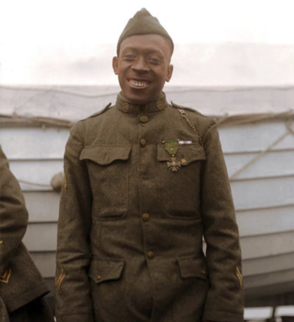 Henry Johnson nicknamed ‘Black Death’ was an American soldier who beat back a German assault during WWI. Despite being stabbed, shot, & hit with a grenade, he managed to kill & injure 24 German soldiers all by himself. In 2015, he was posthumously awarded the MOH for his bravery.