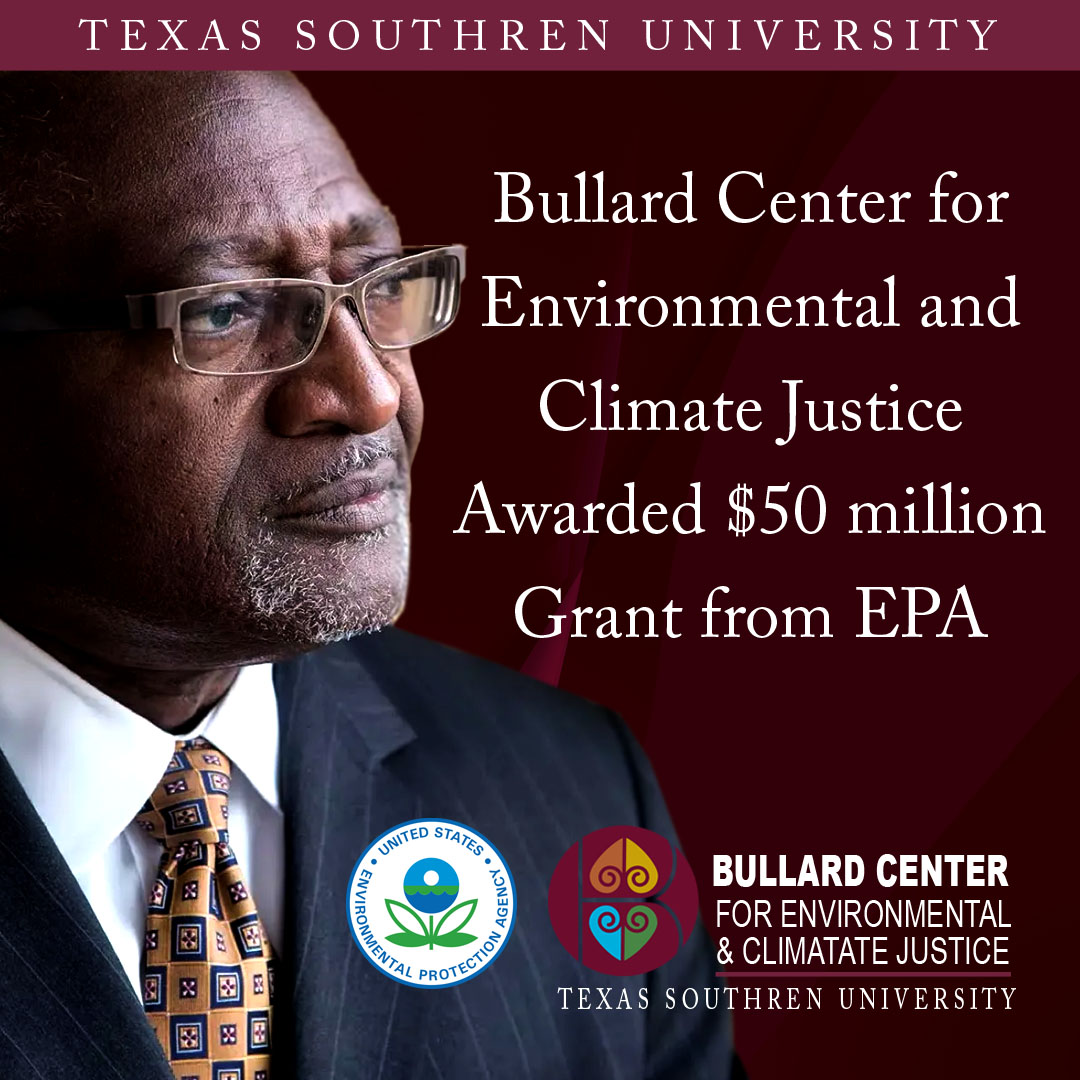 Congratulations to the @BullardCenter at Texas Southern University on being awarded a $50 million grant by the @EPA! Check out all the great work that will be done with the grant here: tsu.edu/news/2023/12/b… #TSUProud #TexasSouthern #TSU #BullardCenter