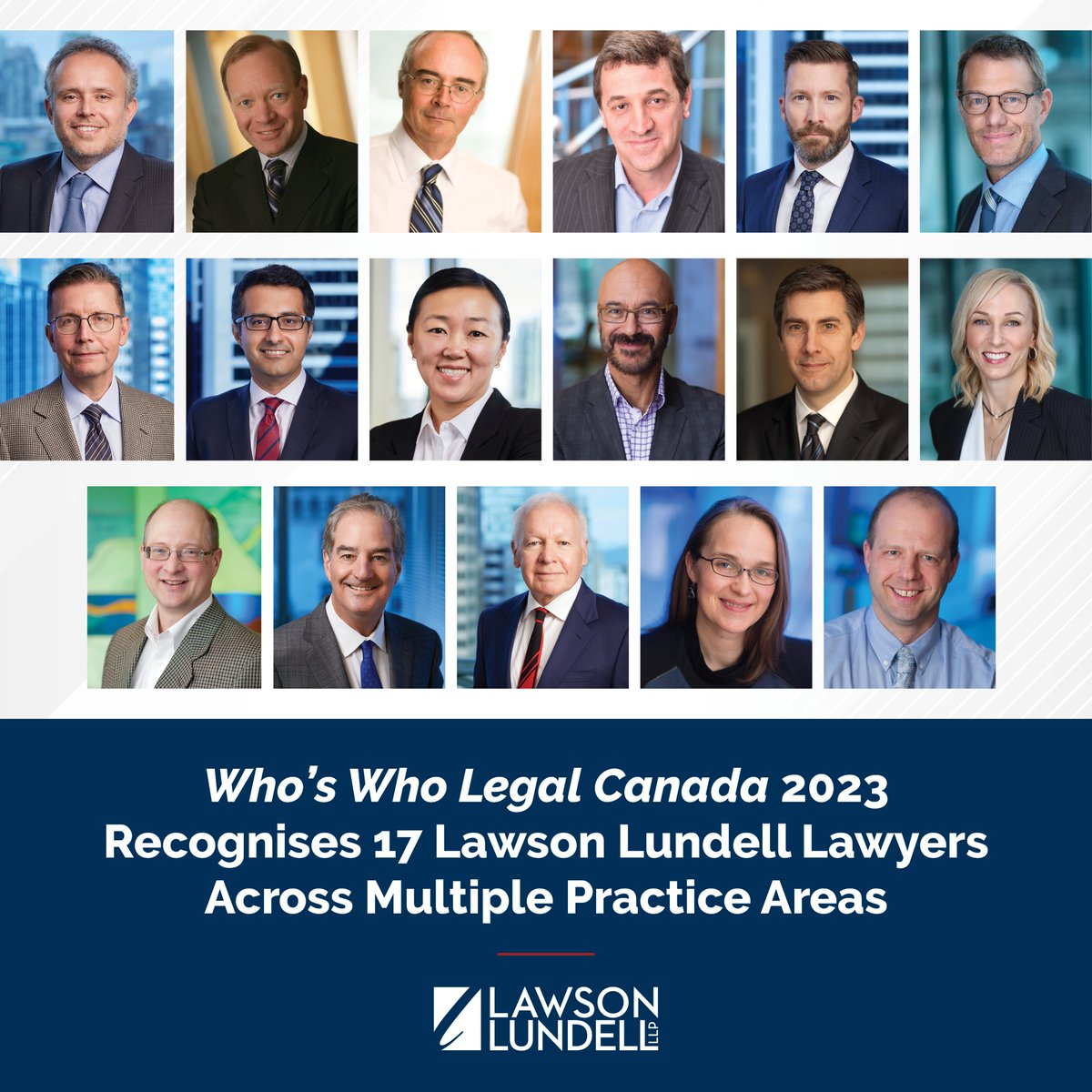 Lawson Lundell is pleased to announce that 17 of our lawyers have been recommended by @whoswholegal Canada 2023 for their experience across several practice areas. Read more here: lawsonlundell.com/newsroom-news-…