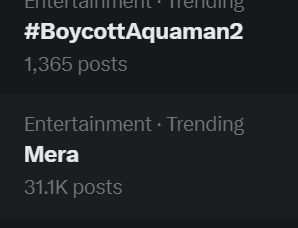 ThatUmbrella's tweet photo. Mera and #BoycottAquaman2 trending together lol. 

Welcome to the Amber Heard trashfire https://t.co/qxkbi08d7f
