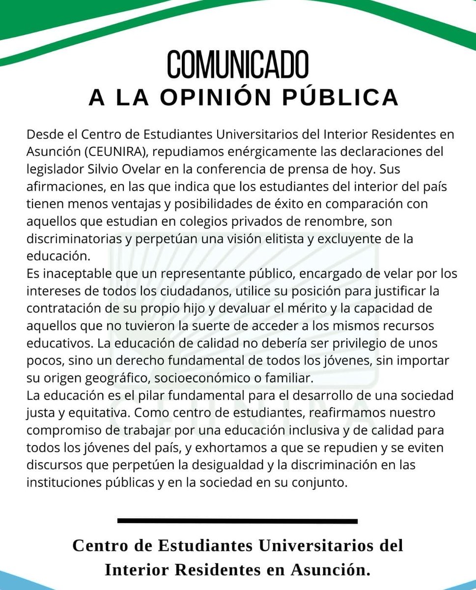 Muy bien 👍 
Declaración de guerra a <a href="/BetoOvelarANR/">Beto Ovelar</a> 

Que su limitada inteligencia le permita entender que ya el pueblo se hartó de él!

RT para que sienta la presión y bajen sus acciones en el quincho.