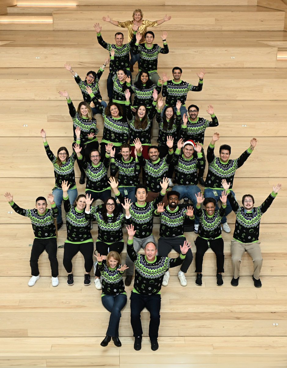 For sweater or worse, we're a tight-knit team. #NVIDIANs showing off this year's NVIDIA holiday sweater. #NVIDIAlife