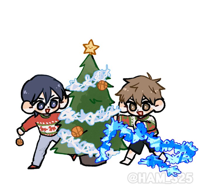 「brown hair christmas ornaments」 illustration images(Latest)