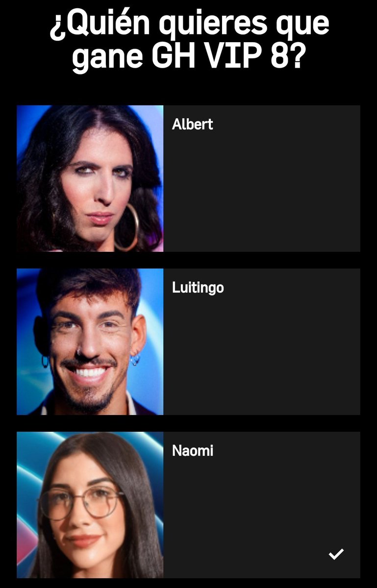 Lito_Santana's tweet image. Las formas de Laura tras ser expulsada es de traca. Lleva todo el concurso diciendo que respetaba a la audiencia, hasta que quisiera tenerla allí, y ahora se pone así de indignada.

Dicho esto: Naomi ganadora. #GHVIPSemiFinal