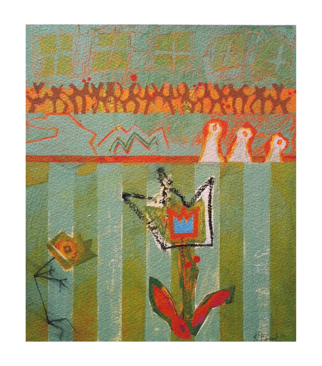 PLEASURE MUG, green stripes giclee' print made from original art by Katherine Baronet etsy.me/3tgB1Ao via <a href="/Etsy/">Etsy</a> 
#estystore #gicleeprint