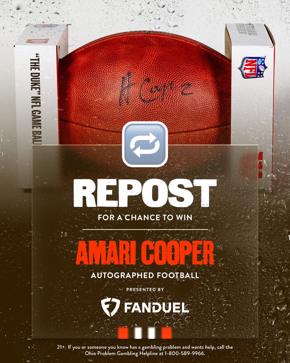 Hit us with a repost and make sure you're following @FDSportsbook for your chance to win a football signed by Amari Cooper! Full rules ➡️ brow.nz/x67f