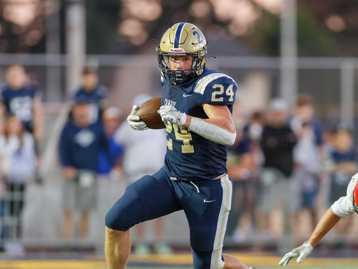 #5 Uncommitted RB is..
<a href="/TylerKonold2024/">Tyler Konold</a> 

Another explosive power back with great physical development, plus the ability to run by defenders 👏 Strong and difficult to bring down, will shock some people on Saturday’s 🤷‍♂️

6’0 205, Over 4000 career rushing 5000+ APY &amp; 2024 DPOY😨✅