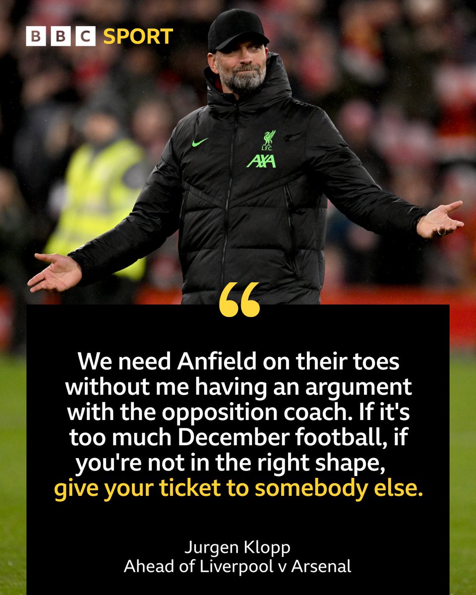 BBCSport's tweet image. Klopp has criticised the Anfield atmosphere after the 5-1 win over West Ham!

#BBCFootball