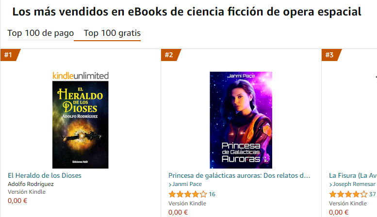 edicioneshedi's tweet photo. El Heraldo de los Dioses, número 1 en los ebooks de ciencia ficción de space opera en amazon. No dejes pasar la oferta.
https://t.co/5QtPw2KJnw https://t.co/2xLbn5akyu