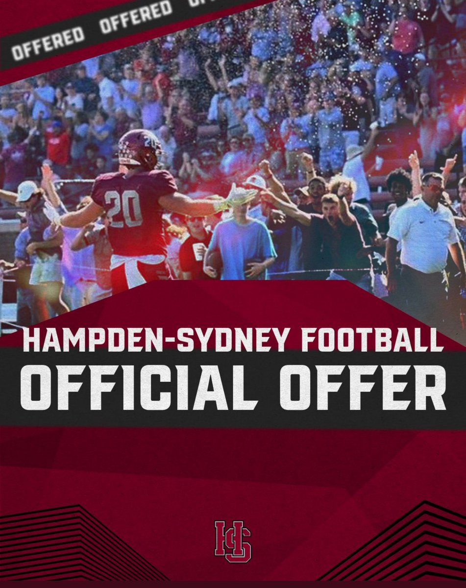 Blessed to receive a offer from Hampden-Sydney college <a href="/ZachZullinger/">Zach Zullinger '07</a> <a href="/CoachEly64/">Matt Ely</a> <a href="/RecruitGeorgia/">Recruit Georgia</a>