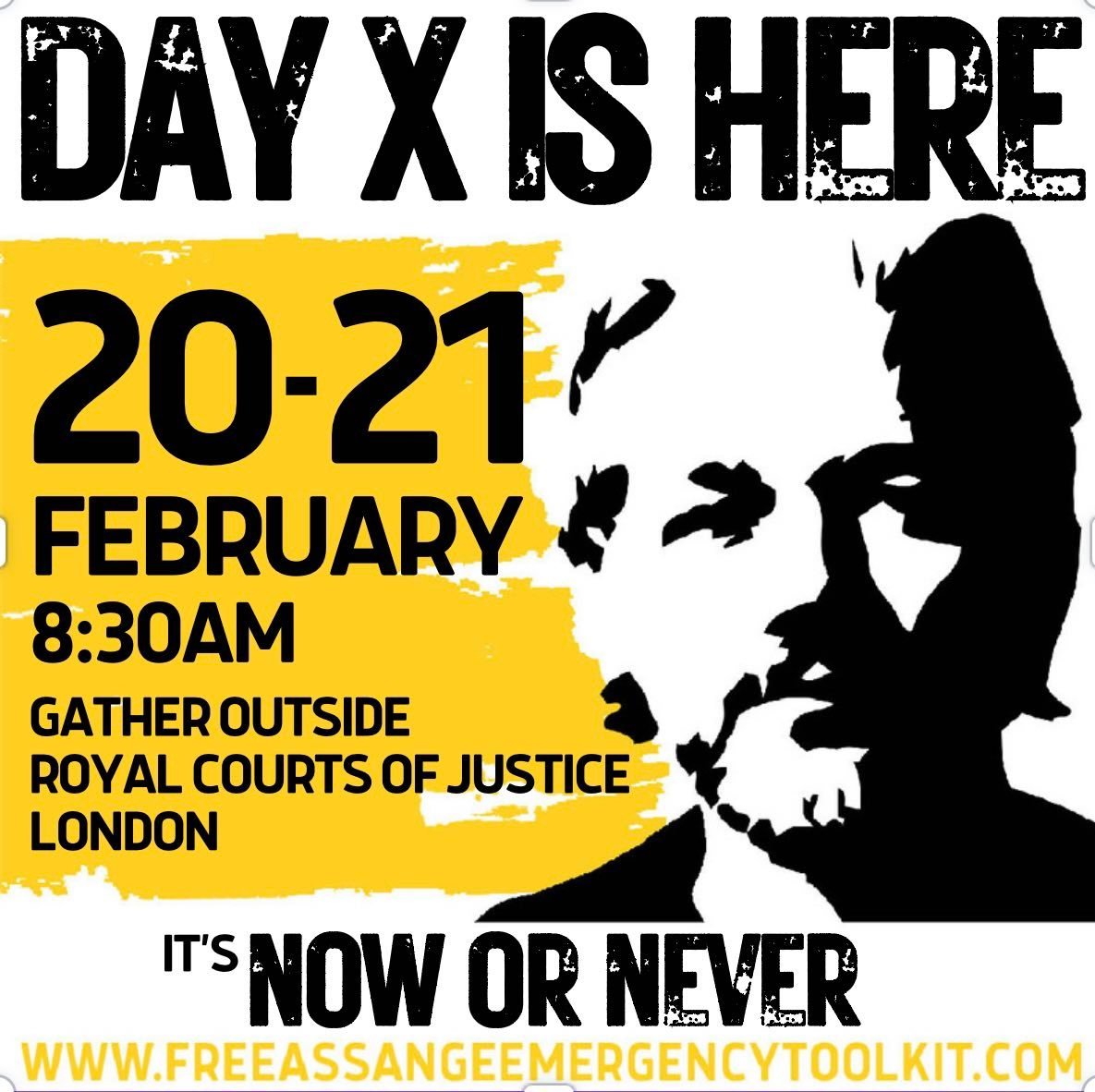 Join the Global protests on February 20-21 in support of political prisoner Julian Assange, held in the UK under an extradition request from the US for publishing for more than five years #FreeAssange 

Royal Courts of Justice, London

Protests organized globally #FreeassangeNOW