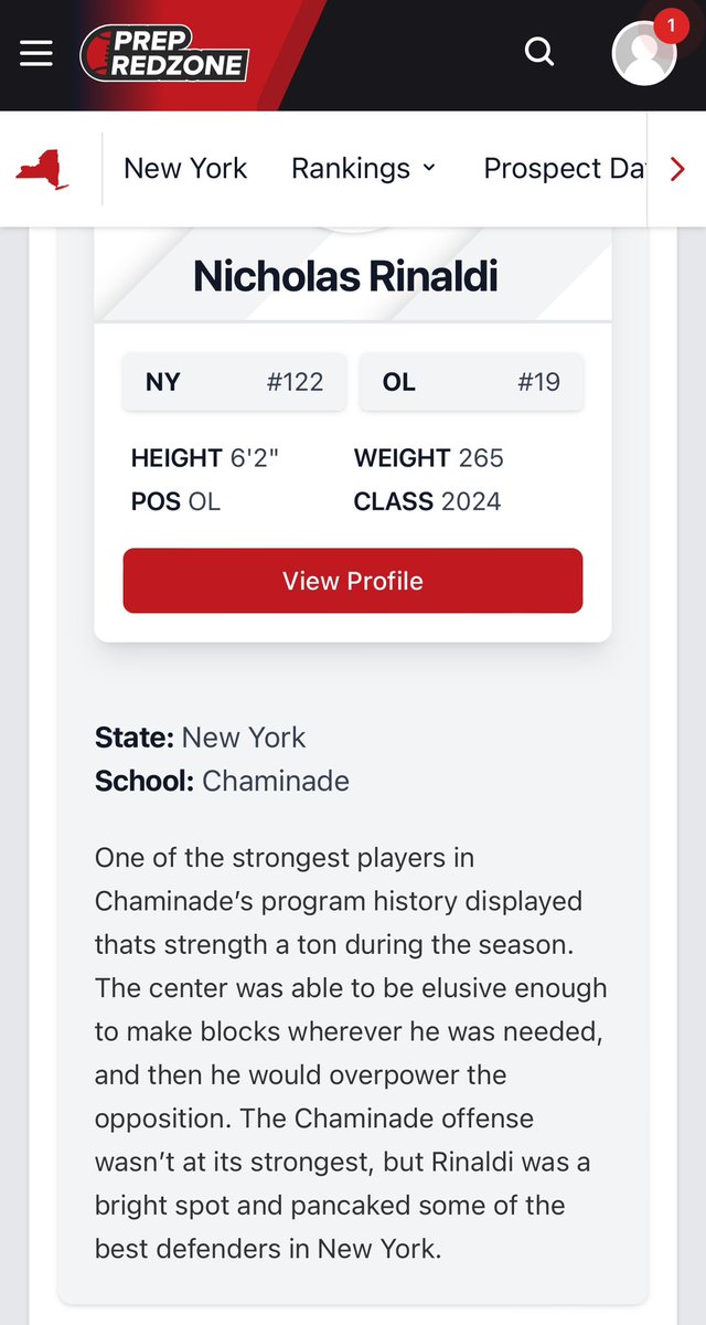 Honored to be named  <a href="/PrepRedzoneNY/">Prep Redzone New York</a> All Cathlotic League 1st team offense.   
Thank you <a href="/jared_valluzzi/">Jared Valluzzi</a> 

<a href="/Chaminade_HS/">Chaminade High School</a> <a href="/Chaminade_FB/">Chaminade Flyers Football</a> <a href="/coache57/">Tom Elder</a> 

<a href="/Scott_AbellFB/">Scott Abell</a> <a href="/_CoachMunch/">Vince Munch</a> <a href="/DavidsonFB/">Davidson Football</a>