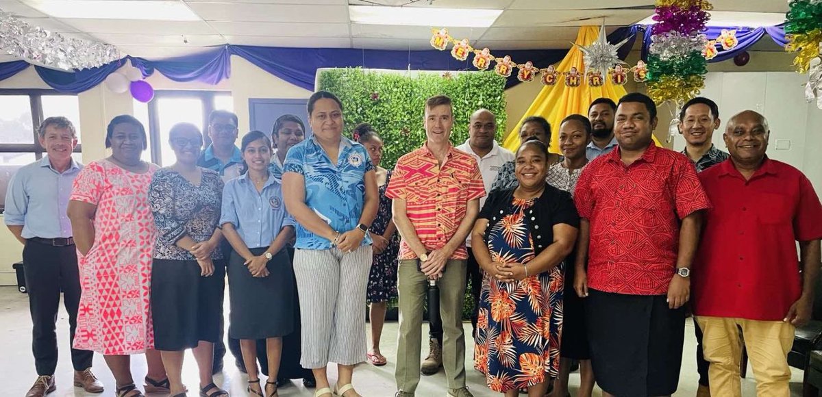 The @FijiNDMO team had the honor of hosting the British HC @ukinfiji Dr Brian James Jones today. His Excellency’s brief visit was to express his gratitude to the hardworking NDMO staff for their efforts throughout the year & also convey his well wishes for this festive season.