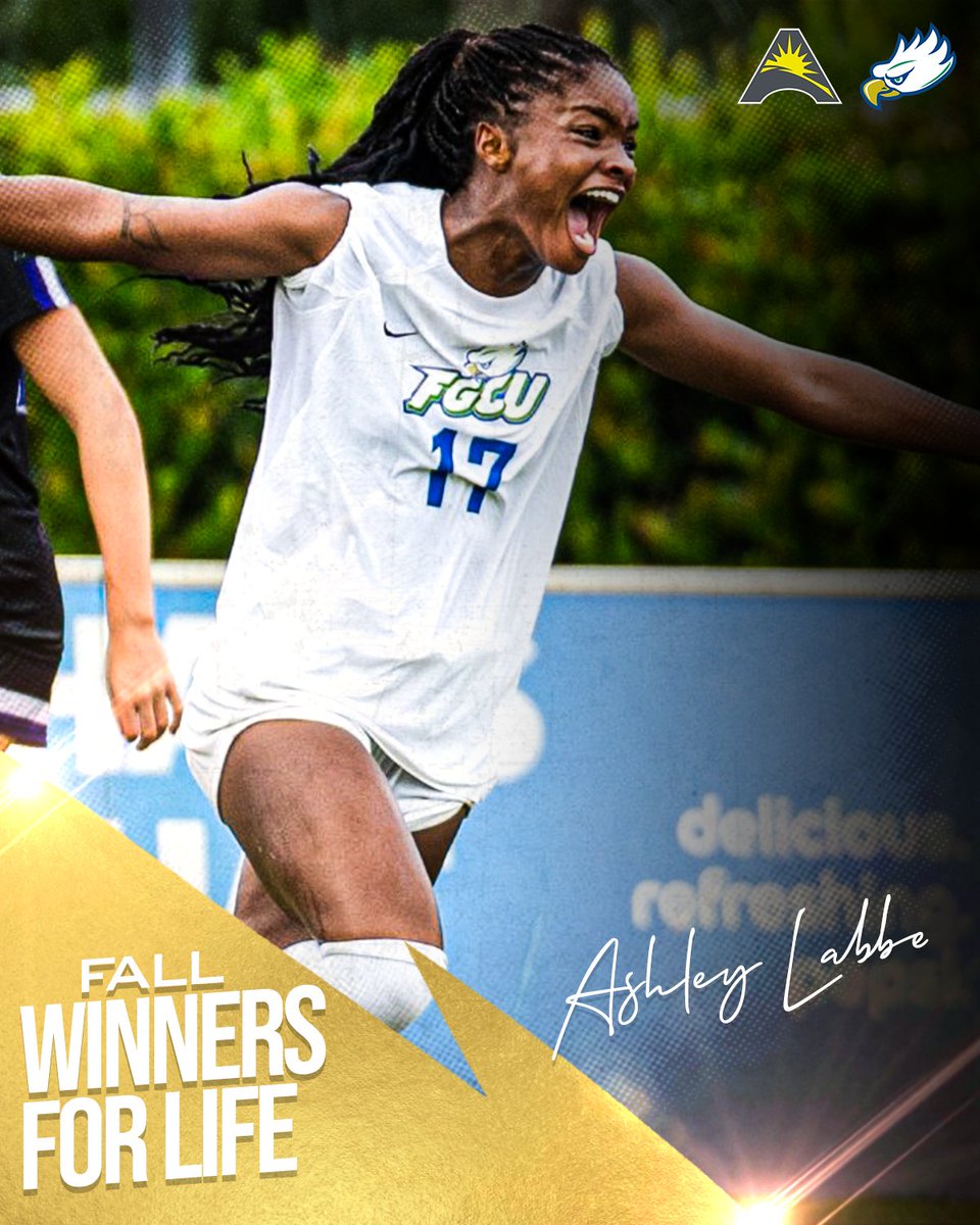 ASUN Soccer⚽️ (@asun_soccer) on Twitter photo 𝐀𝐒𝐔𝐍 𝐅𝐚𝐥𝐥 𝐖𝐢𝐧𝐧𝐞𝐫𝐬 𝐅𝐨𝐫 𝐋𝐢𝐟𝐞 - <a href="/FGCUEagles/">FGCU Athletics</a>
🟢 Ashley Labbe, <a href="/FGCU_WSoccer/">FGCU Women's Soccer</a>
#ASUNBuilt | #ASUNWSOC x #WingsUp 𝐀𝐒𝐔𝐍 𝐅𝐚𝐥𝐥 𝐖𝐢𝐧𝐧𝐞𝐫𝐬 𝐅𝐨𝐫 𝐋𝐢𝐟𝐞 - <a href="/FGCUEagles/">FGCU Athletics</a>
🟢 Ashley Labbe, <a href="/FGCU_WSoccer/">FGCU Women's Soccer</a>
#ASUNBuilt | #ASUNWSOC x #WingsUp