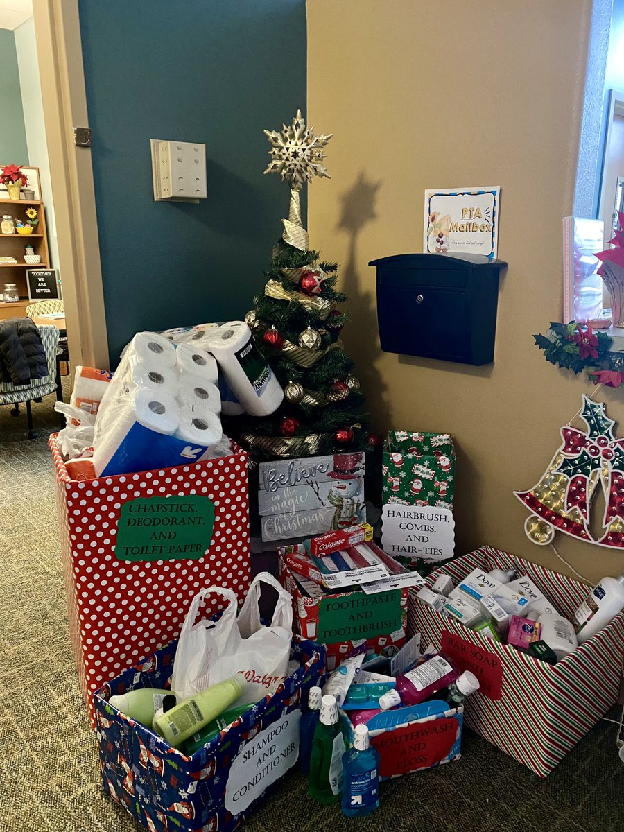 Our 1st annual toiletry drive was a massive success! Thank you to all of our students who donated 💕. #togetherwearebetter
