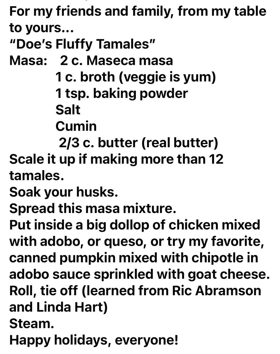 DoraEJones's tweet photo. @koprtop @Cabal_Educator Veggie tamales originally kinda from Moosewood cookbook - best filling is pumpkin goat cheese mmmm https://t.co/CyU3DwHGXv