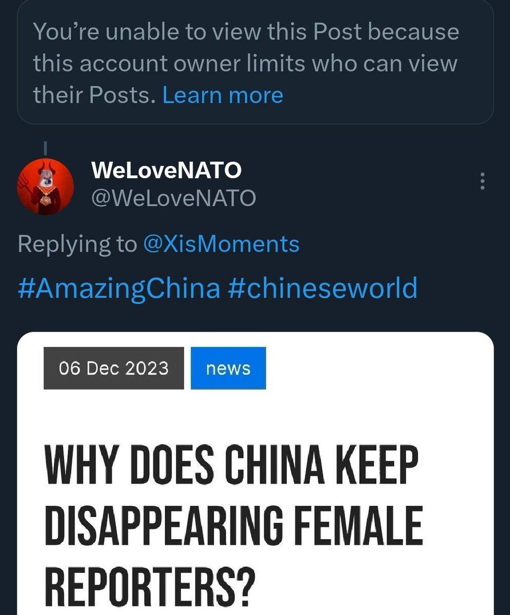 WeLoveNATO's tweet image. Why did 🤡🇨🇳 propaganda account block me?