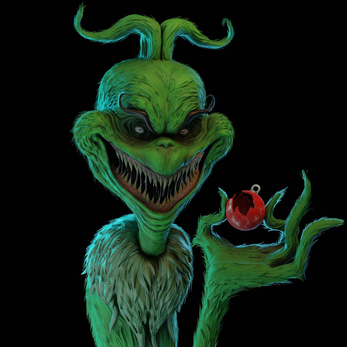 “And he, he himself...the Grinch...carved the roast-beast!”

#thegrinch 
#drsuess 
#creepychristmas