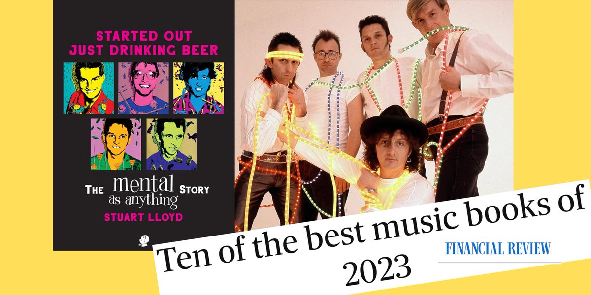 Yay! Thanks to Michael Bailey at the @financialreview for including <a href="/mentalsofficial/">Mental As Anything</a>  biography in his 'best of' list for 2023...
Read the list and review: afr.com/life-and-luxur…
Happy holidays and summer reading.

<a href="/michaeljbaile/">Michael Bailey</a> <a href="/PuncherWattmann/">Puncher and Wattmann</a> <a href="/Brendo_Ed/">Brendan Fredericks</a>