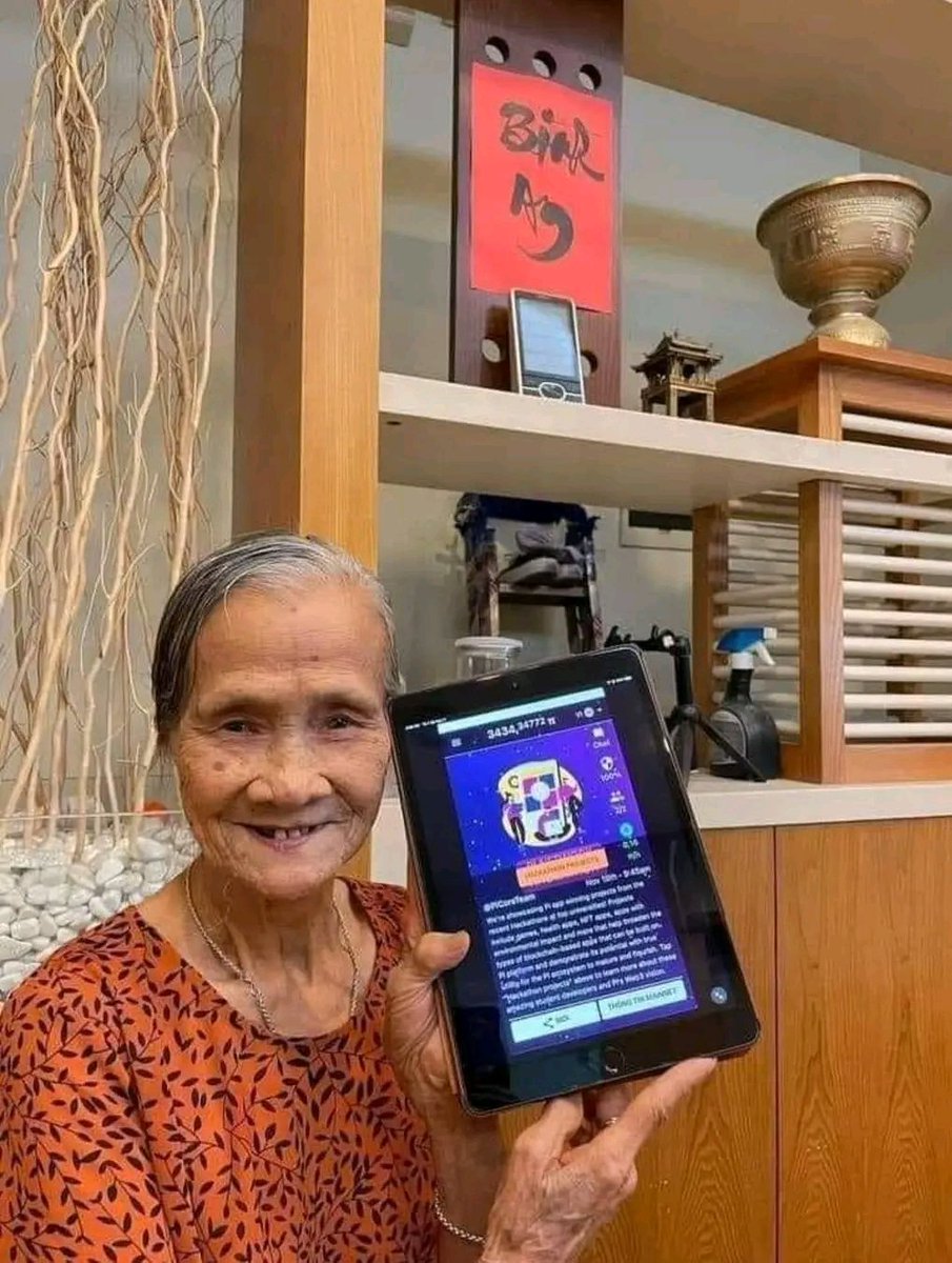 This 80 years old woman says, it takes her nothing to click a mining button once in a day, she said it doesn't take 10 seconds to mine Pi Network in every 24 hrs, she said it's easy and free and a great asset to her unborn generation .

#PiNetwork #PiConsensus #PiCoreTeam #pi