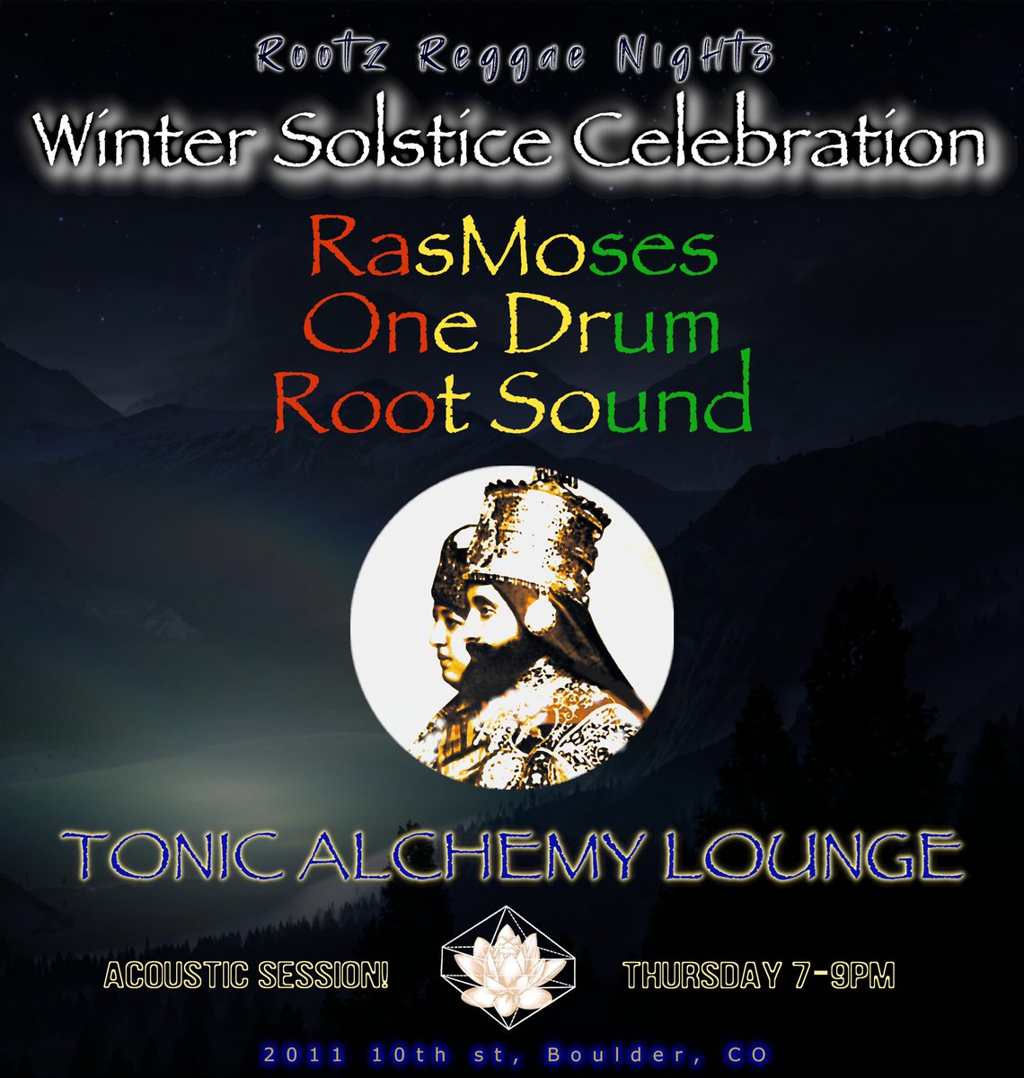 This Thursday inna Boulder, CO Winter Solstice Celebration #acousticreggae #rootsreggae