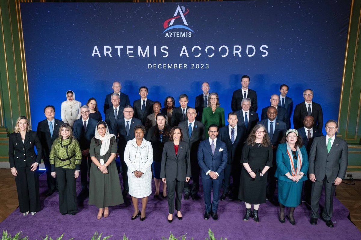 The United States led the development of the Artemis Accords, which establish clear norms for civil space exploration. I am proud to announce that since our last meeting one year ago, 12 new nations have signed on to the Accords, bringing the total number of signatories to 33.
