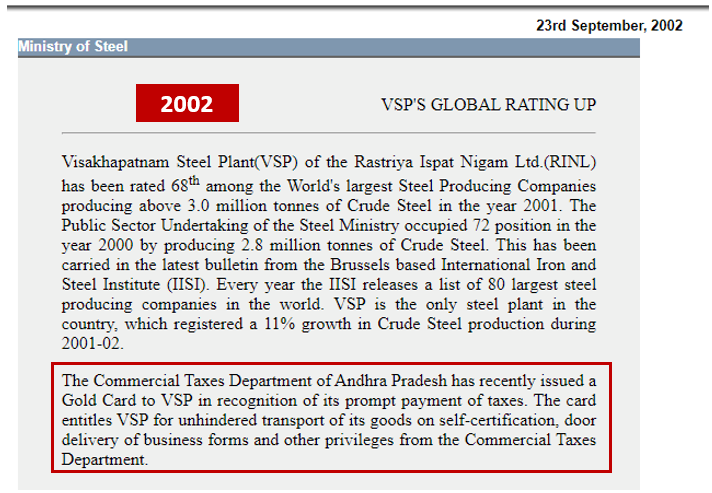 eclector1419857's tweet photo. In 2000-02 when the then #NDA Government wanted to refer #Visakhapatnam #steel #plant #RINL to #BIFR the then @JaiTDP government opposed it & played a key role in getting a restructuring package for #vizagsteelplant & supported #RINL #revival. ✅💯
https://t.co/aR19f10wL9 https://t.co/IUtEvCpx3m