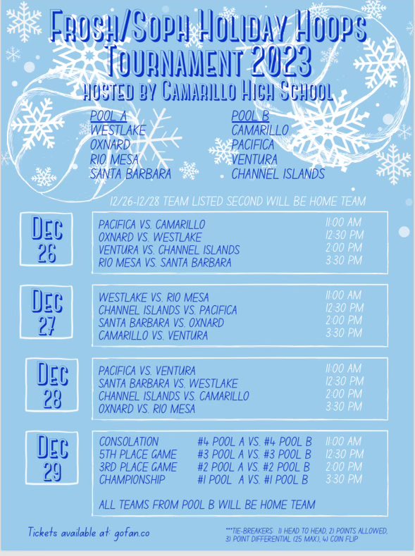 Next week we start our annual Holiday Tournament at ACHS! Come on out and support our squad!