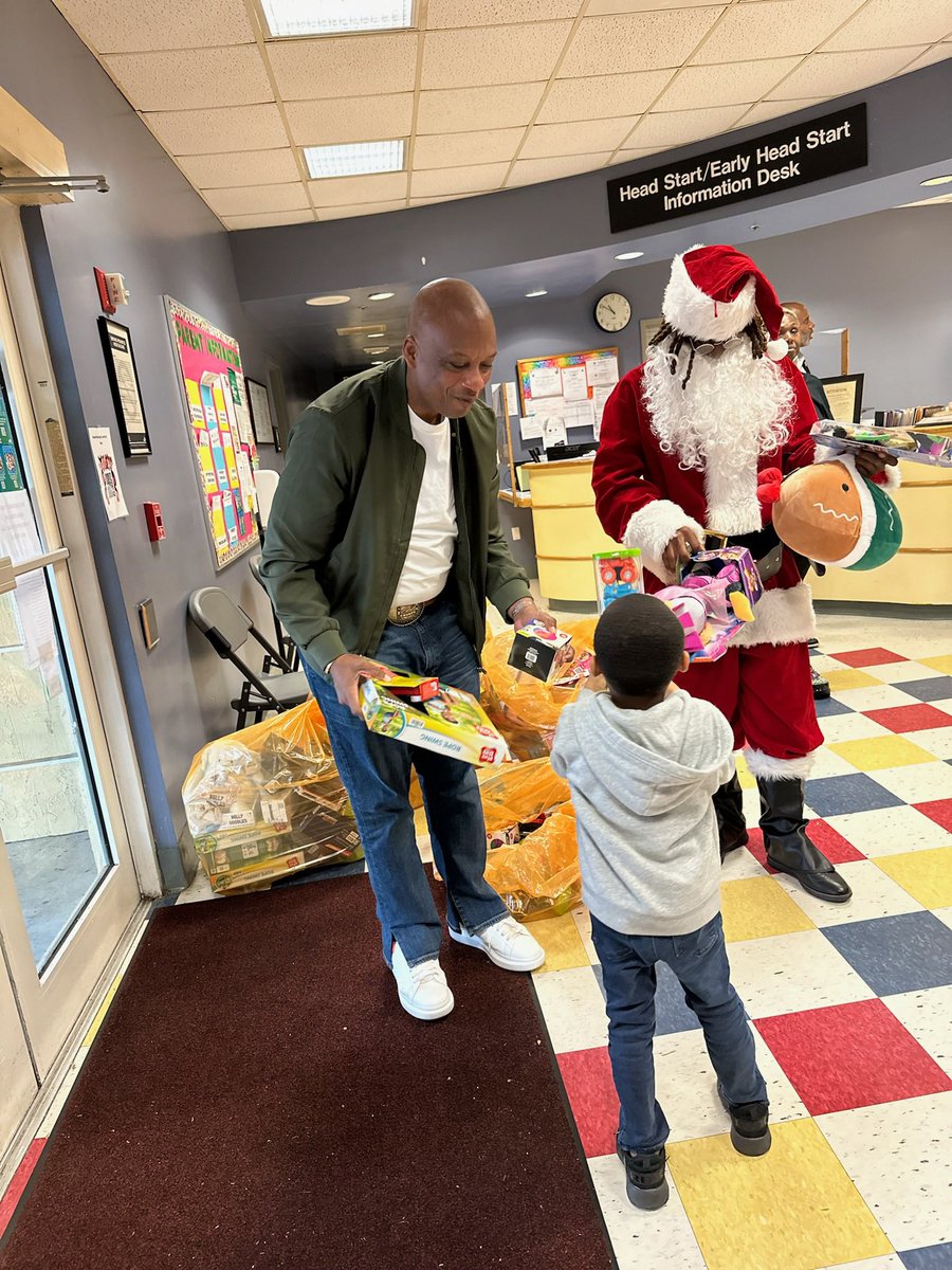 Ogilbert's tweet image. Spreading holiday cheer with my team for our 3rd Annual Toy Giveaway because giving brings the biggest smiles! 🎁🌟

I am happy to bring joy to the children of our District 1. 
#HappyHolidays 🫶🏾