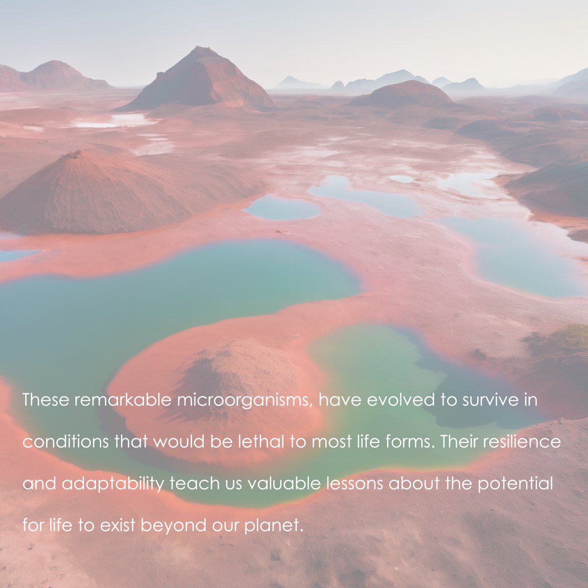 MarcyanProject's tweet photo. Research on #extremophiles is at the forefront of #astrobiology, helping us to answer the question: are we alone in the universe? 🌌
As we continue to explore the cosmos, the lessons learned from #extremophiles will be invaluable in our quest to find #Extraterrestrial  life. 🔎 https://t.co/SXhwPdAUYZ