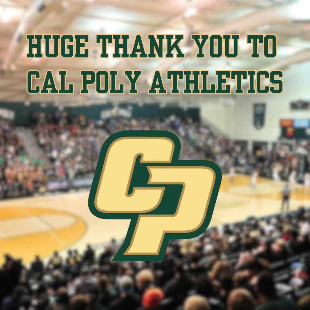 Huge Thank You to Cal Poly Athletics for allowing us to host at Mott Gym today! We are back at Cowitz Court tomorrow at 1 p.m.