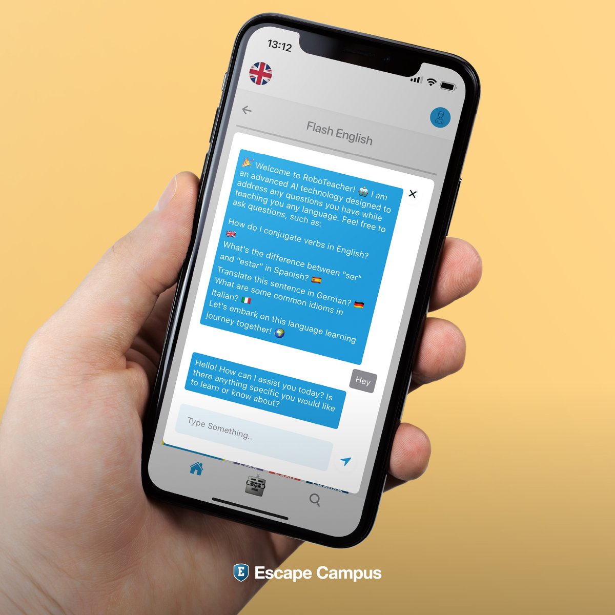 EscapeCampusUk's tweet image. Embark on a language adventure with the Escape Campus app! 🌐📱 

Your on-the-go English companion and AI assistant 🗝️✨ 

Tap the link to get the Escape App 👇 
bit.ly/escapecampusapp 

#EscapeCampus #LearnEnglishAnywhere