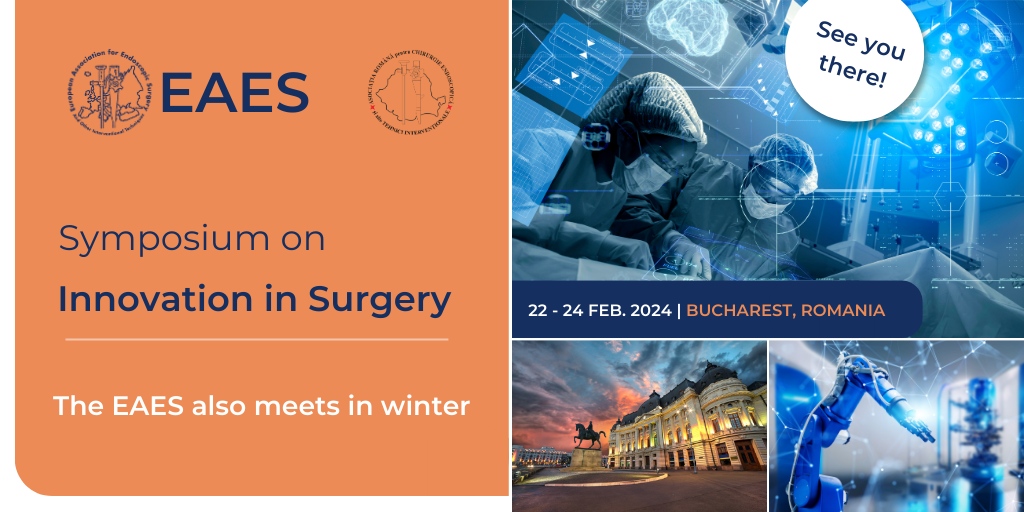 Did you know that the #EAES also meets in winter for the Symposium on Innovation in Surgery? 22 - 24 February 2024 will meet each other in Bucharest, Romania. Check the #programme: eaes.eu/programmeSIS
#SIS2024 #EAESFamily