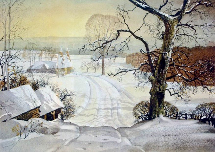 Ladybird Artists Advent Calendar, window 21 ‘Snow in the Weald’ Artist: Rowland Hilder
