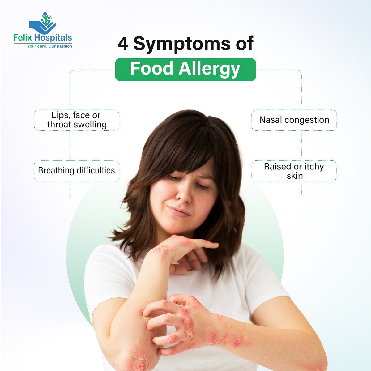 4 Symptoms of food allergy-

#foodallergy #HealthEmergency #allergy #healthcare #medication #FelixHospital